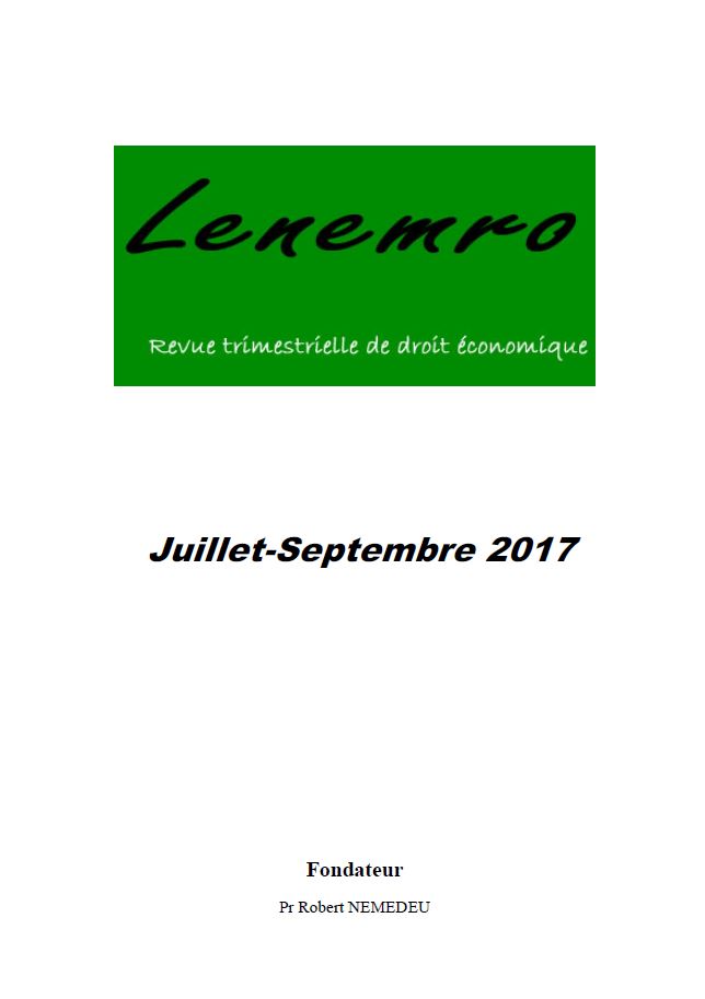 Revue Juillet-Septembre 2017