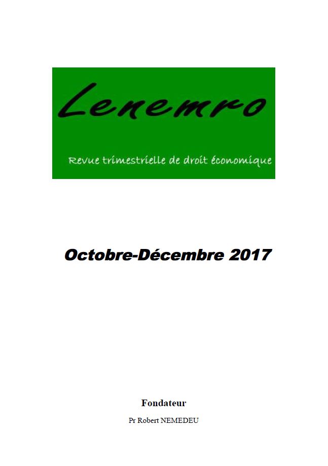 Revue Octobre-Décembre 2017
