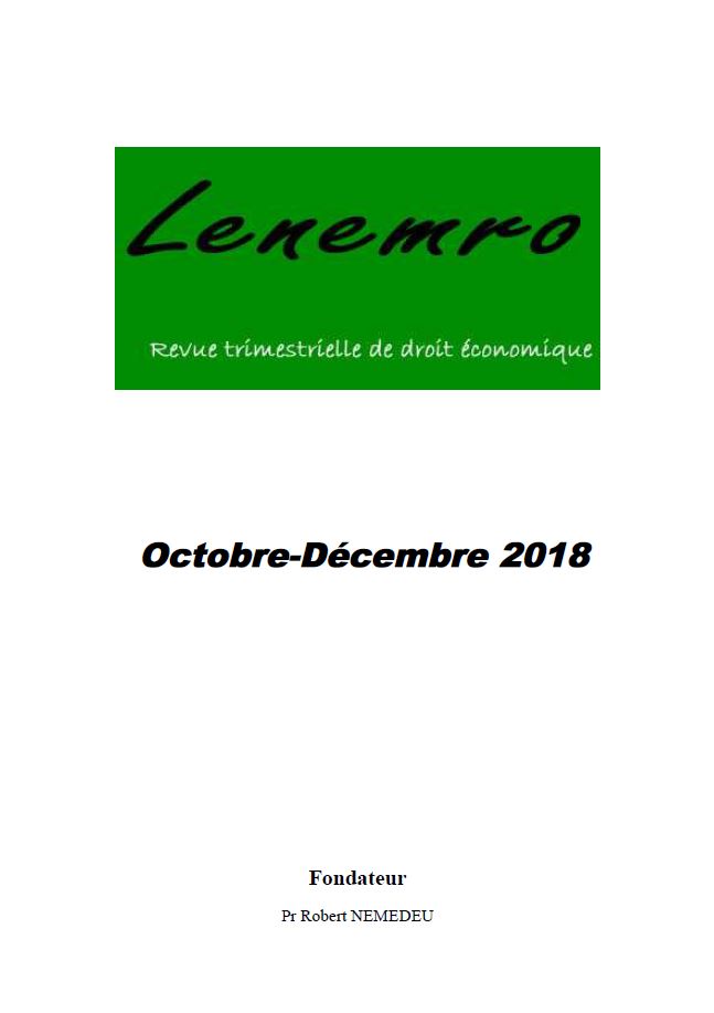 Revue Octobre-Décembre 2018