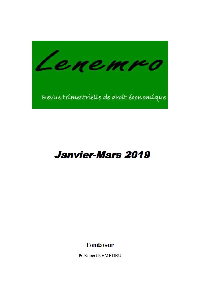 Revue Janvier-mars 2019